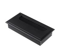 MTADSBKFP Passe-câbles en Plastique pour Bureau, Port de Sortie avec câble de Bureau à Brosse Noire(Black,80x80mm)