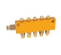 MTADSBKFP Système de Lubrification centralisé, Distributeur à Piston en Aluminium for graissage centralisé 2 à 10 Voies, entrée 6 mm, Sortie 4 mm(5 Ways)