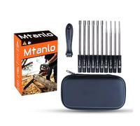 Mtanlo 10 Pièces Outil de Réglage de Carburateur Tournevis Kit avec Poignée Antidérapante Sac de Transport d'Outils pour Poulan Artisan 2 Cycles Petit moteur Tondeuse À Chains