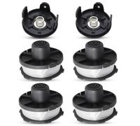 Mtanlo 4 pcs Bobine de Fil de Rechange pour Coupe-Herbe Makita 18V DUR181Z/ DUR181RF/ DUR181, Tondeuse Makita 196146-9/195858-1, Bobine de Fil de Coupe avec 2 Couvercle de Bobine Ressort