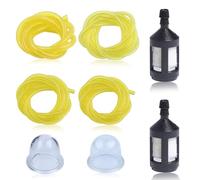Mtanlo 4 Pcs Tuyau Durite d'essence 33cm avec Filtre à Essence Pompe D'amorcage 2x3.5mm, 2.5x5mm, 3x5mm, 3x6mm pour Souffleur Coupe-Bordure Tronçonneuse Debroussailleuse Tondeuse