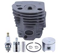 Mtanlo 46mm Kit de Piston de Cylindre pour tronçonneuse Husqvarna 55 51 503 60 9171 Kit de Reconstruction avec Filtre à Carburant