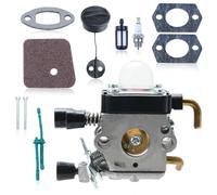 Mtanlo Carburateur FS45 pour Débroussailleuse/Coupe-Bordures pour STIHL FS38 FS46 HL45 FS45C FS46C FS55 FS55R FS55C FS55RC KM55, avec Filtre à Carburant Remplacement C1Q-S282, 4140 120 0623