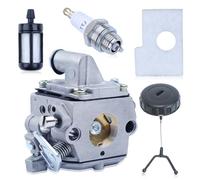 Mtanlo Carburateur MS170 pour Stihl MS170 MS180 Tronçonneuse avec Filtre à Air, Bouchon de Réservoir, Filtre à Essence, Bougie d'Allumage, Remplace C1Q-S57 C1Q-S57A C1Q-S57B 1130 120 0603