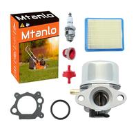 Mtanlo Carburateur pour 498170 694882 698444 694202 491588S 498254 798170 799872 790821 497347 498966 497314 BS694395 Tondeuse à Gazon avec Bougie d'Allumage Filtre à Air