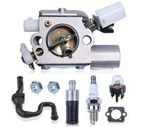 Mtanlo Carburateur pour Stihl MS231 MS251 MS231C MS251C MS241 MS241 Tronçonneuse, 1143 120 0611, Carburateur Kit avec Bougie d'allumage 188-512-1 Poires d'amorçage 530047721 Écrou de Chaîne