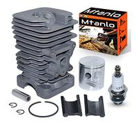 Mtanlo Kit de Piston de Cylindre de 41mm pour Tronçonneuse Partner 742 840 842 McCulloch 742 842 Anneaux d'Axe de Piston Circlip