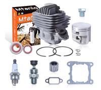 Mtanlo Kit de Piston de Cylindre pour Stihl MS261 MS261C MS 261 Tronçonneuse, 44,7 mm Kit de Piston de Cylindre avec Bougie d'Allumage Joint d'Huile# 1141 020 1200 1141 020 1202