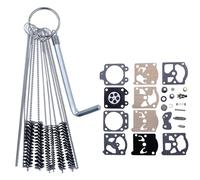 Mtanlo Kit de Réparation de Carburateur Remplace pour Walbro K20-WAT Husqvarna 55 51 455 460 Rancher Echo Poulan Pro Homelite Stihl 026 Pièce de Rechange pour Tronçonneuse acve Brosse de Nettoyage
