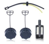 Mtanlo Lot de 2 Bouchons de Réservoir de Carburant pour Chinois 33 CC 43 CC 43 CC 52 CC CG330 CG430 Tondeuse, Réservoir de Carburant aver GX35 Tuyau Durite d'Essence, Filtre à Essence