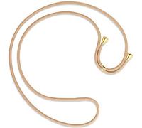 mtb more energy® Bandoulière Cordon de Remplacement pour Collier Smartphone - Beige - y Compris Les Capuchons de Protection (Or) - Corde d'échange de Haute qualité