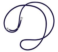 mtb more energy® Bandoulière Cordon de Remplacement pour Collier Smartphone - Blue Line - y Compris Les Capuchons de Protection (Argent) - Corde d'échange de Haute qualité