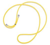mtb more energy® Bandoulière Cordon de Remplacement pour Collier Smartphone - Jaune - y Compris Les Capuchons de Protection (Argent) - Corde d'échange de Haute qualité