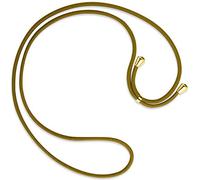 mtb more energy® Bandoulière Cordon de Remplacement pour Collier Smartphone - Kaki - y Compris Les Capuchons de Protection (Or) - Corde d'échange de Haute qualité
