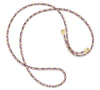 mtb more energy® Bandoulière Cordon de Remplacement pour Collier Smartphone - Losanges crème+Rose - y Compris Les Capuchons de Protection (Or) - Corde d'échange de Haute qualité