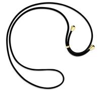 mtb more energy® Bandoulière Cordon de Remplacement pour Collier Smartphone - Noir - y Compris Les Capuchons de Protection (Or) - Corde d'échange de Haute qualité