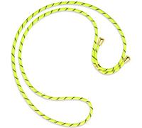 mtb more energy® Bandoulière Cordon de Remplacement pour Collier Smartphone - Rayé Jaune Fluo - y Compris Les Capuchons de Protection (Or) - Corde d'échange de Haute qualité
