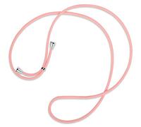 mtb more energy® Bandoulière Cordon de Remplacement pour Collier Smartphone - Rose - y Compris Les Capuchons de Protection (Argent) - Corde d'échange de Haute qualité