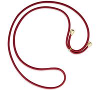 mtb more energy® Bandoulière Cordon de Remplacement pour Collier Smartphone - Rouge foncé - y Compris Les Capuchons de Protection (Or) - Corde d'échange de Haute qualité