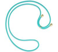 mtb more energy® Bandoulière Cordon de Remplacement pour Collier Smartphone - Turquoise - y Compris Les Capuchons de Protection (Or) - Corde d'échange de Haute qualité