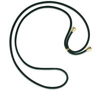 mtb more energy® Bandoulière Cordon de Remplacement pour Collier Smartphone - Vert foncé - y Compris Les Capuchons de Protection (Or) - Corde d'échange de Haute qualité