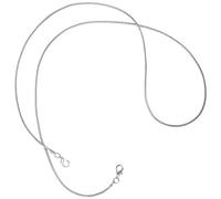mtb more energy® Chaîne de rechange pour étui de téléphone portable - Métal (argenté, serpent rond) - Avec fermoirs mousquetons - Remplacement pour chaîne de téléphone portable