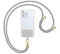 mtb more energy® Chaîne de téléphone portable universelle - Fancy Fishnet - Pièces métalliques de couleur or - Compatible avec de nombreuses coques de téléphone portable - Cordon à accrocher autour du
