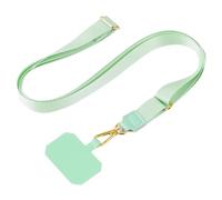 mtb more energy Chaîne universelle pour téléphone portable SoftBand - Vert clair - Pièces métalliques de couleur or - Compatible avec de nombreuses coques de téléphone - Bande brillante de qualité