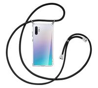 mtb more energy® Collier pour Samsung Galaxy Note 10 Plus, Note 10+ (SM-N975, 6.8'') - Noir - Fixation du Haut - Coque pour Smartphone à Porter au Cou