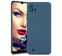mtb more energy® Coque de protection en silicone souple compatible avec Realme C11 2021 (RMX3231, 6,52'') - Bleu - Ultra Silk Touch - En silicone liquide