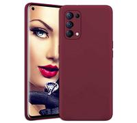 mtb more energy® Coque Silicone Souple pour Oppo Find X3 Lite (6.43'') - Rouge Bordeaux - Doux au Toucher - Étui Housse en Silicone Liquide