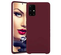 mtb more energy® Coque Soft Touch pour Samsung Galaxy A52 4G, A52 5G (6.5'') - Rouge Bordeaux - Doux au Toucher - Étui Housse de Couleur Mate