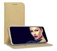 mtb more energy® Étui à rabat magnétique intelligent compatible avec Samsung Galaxy M51 (SM-M515, 6,7'') - Doré - Style livre