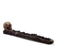 mtb more energy Porte-encens ''Don Juan begone'' - Longeur 25 cm - Roses pourpres - Décoration crâne tête de Mort