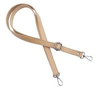 mtb more energy® Sangle d'épaule de rechange pour chaîne de téléphone portable - Beige - Boucle en métal argenté et mousqueton - Bandoulière de rechange