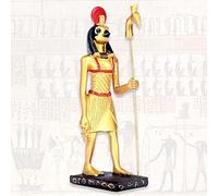 mtb more energy Statuette décorative « God of War » - Statuette d'Horus avec baguette - Hauteur 15 cm - Décoration Égypte Dieu Horus Faucon