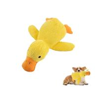 Mtbricey Jouet interactif pour chien en peluche - Jouet couineur doux - Petit canard jaune - Jouet sonore apaisant pour chiens de petite et moyenne taille (moyen)