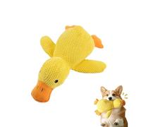 Mtbricey Jouet interactif pour chien en peluche - Jouet couineur doux - Petit canard jaune - Jouet sonore apaisant pour chiens de petite et moyenne taille