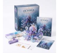 Mtbricey Kit de perles 3D en forme d'animal mythique à faire soi-même avec pieuvre, dragon de mer, phénix, kit de perles avec outils et instructions (français non garanti), cadeau créatif pour