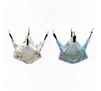 Mtbricey Lot de 2 hamacs suspendus double couche en polaire chaude | Avec crochets en métal, lavable, sac de couchage pour hamsters et furets, hamsters, hérissons, furets, rats cage accessoire