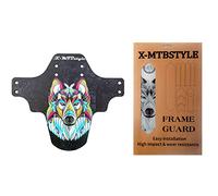 MTBStyle MTBStyle Garde-boue avant VTT VTT compatible avec 26" 27,5", 29" Enduro Vélo de montagne électrique + Protection de cadre Guard BikeShield (loup)
