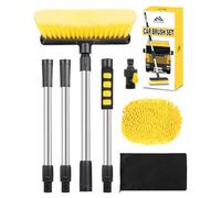 mtbtour Brosse Lavage Voiture, 65" 165 cm Balai Nettoyage Voiture avec Tête de Vadrouille Remplaçable, Sac de Rangement, Brosse Voiture pour Caravane, Voiture de Plaisance, Camion, Fenêtres