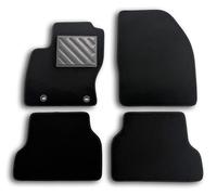 MTC Tapis de Sol pour Ford Focus II de 2004 à 2011, Point de Fixation Ovale, sur Mesure, antidérapant, Talonnette en PVC, Clip d'ancrage, Noir