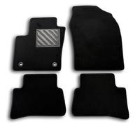 MTC Tapis de Sol pour Toyota C-HR à partir de 2016-4WD, SUV, sur Mesure, en Moquette Noire, avec Boutons et Talonnette en Caoutchouc renforcé