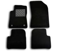 MTC Tapis de Sol sur Mesure pour Voiture, antidérapants, Talonnette en PVC, avec Points de Fixation, C3 III 2017-, Noir