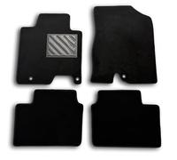 MTC Tapis de Sol sur Mesure pour Voiture, antidérapants, Talonnette en PVC, avec Points de Fixation, Noir