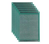 MTCELL Lot de 6 prototypes universels PCB Prototype 2,54 mm Pas 7 x 10 cm FR-4 Carte en fibre de verre avec HASL double face pour Arduino Bricolage électronique soudure et projets