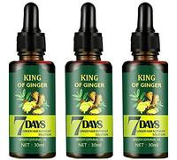 MTDBAOD Huile Essentielle de Gingembre 7 Jours, Essence Naturelle à Base de Plantes pour Chauve, sérum Anti-Chute de Cheveux au Gingembre, Huile d'essence de sérum Germinal au Gingembre