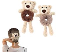 MTDBAOD Plush Hair Rope,Hair Scrunchies Velvet Elastic Hair Bands,Cute Plush Bear Hair Tie, Strong Elastic Hair Bobbles for Ponytail Holder, Hair Accessories Ropes Scrunchie for Women Girls (B)