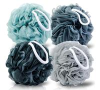 MTDLYICE Lot de 4 ?ponges luffa XXL-100 g pour le bain et la douche